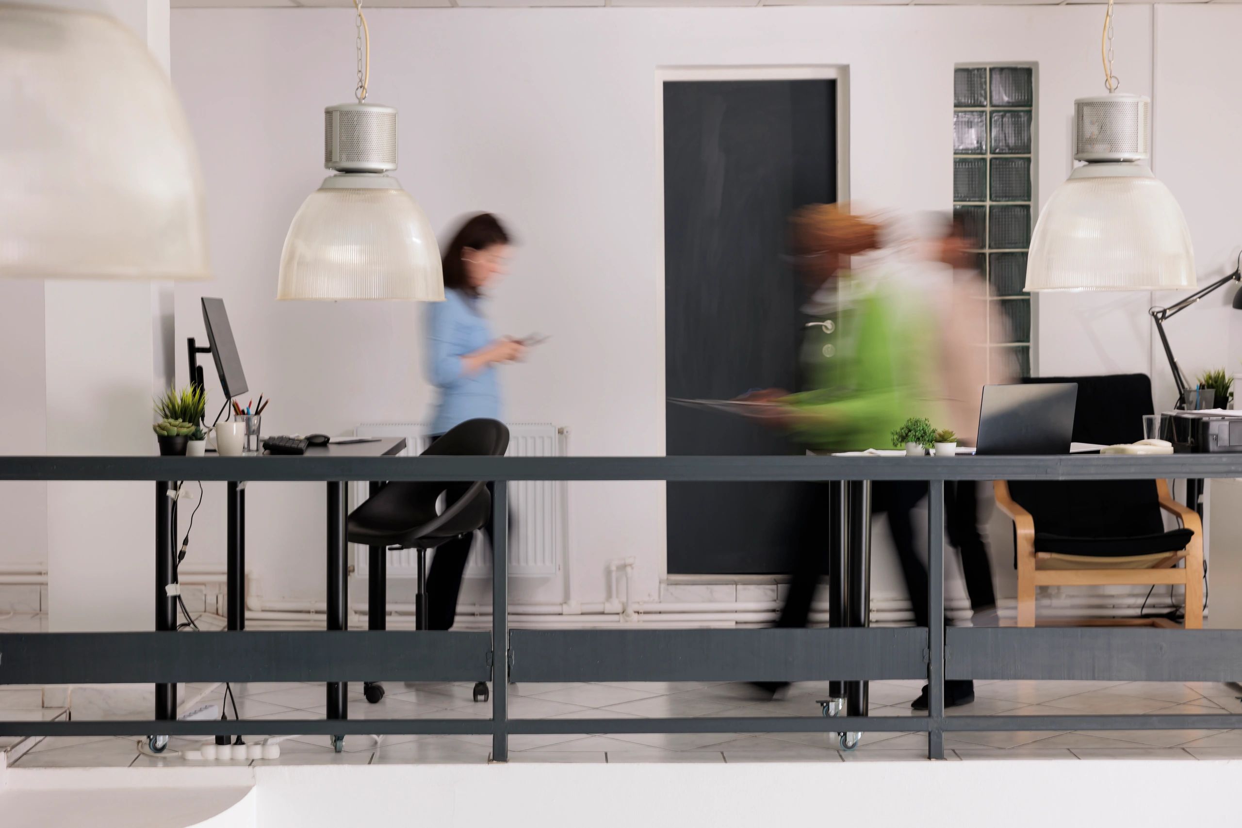 Professional team working in a commercial environment
